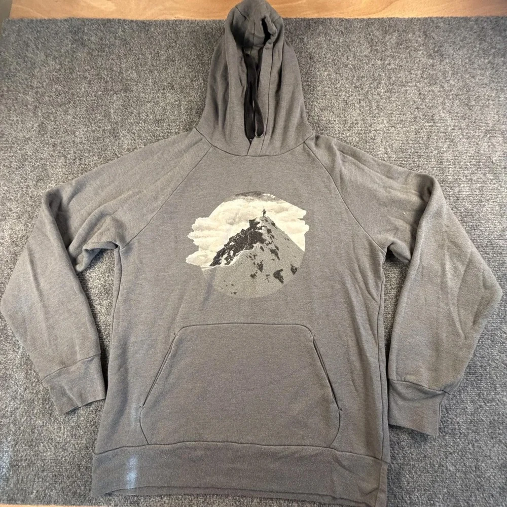The North Face Mens International Collection Mountain Hoodie Gray Medium 1515